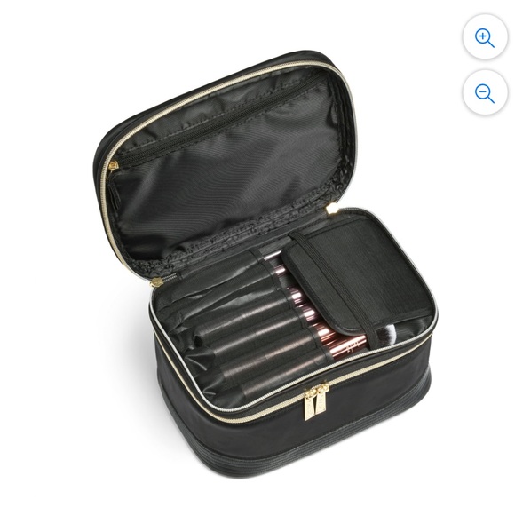 Modella Dual Zipper Cosmetic Toiletry Travel Bag for Makeup & Accessories - Picture 10 of 11